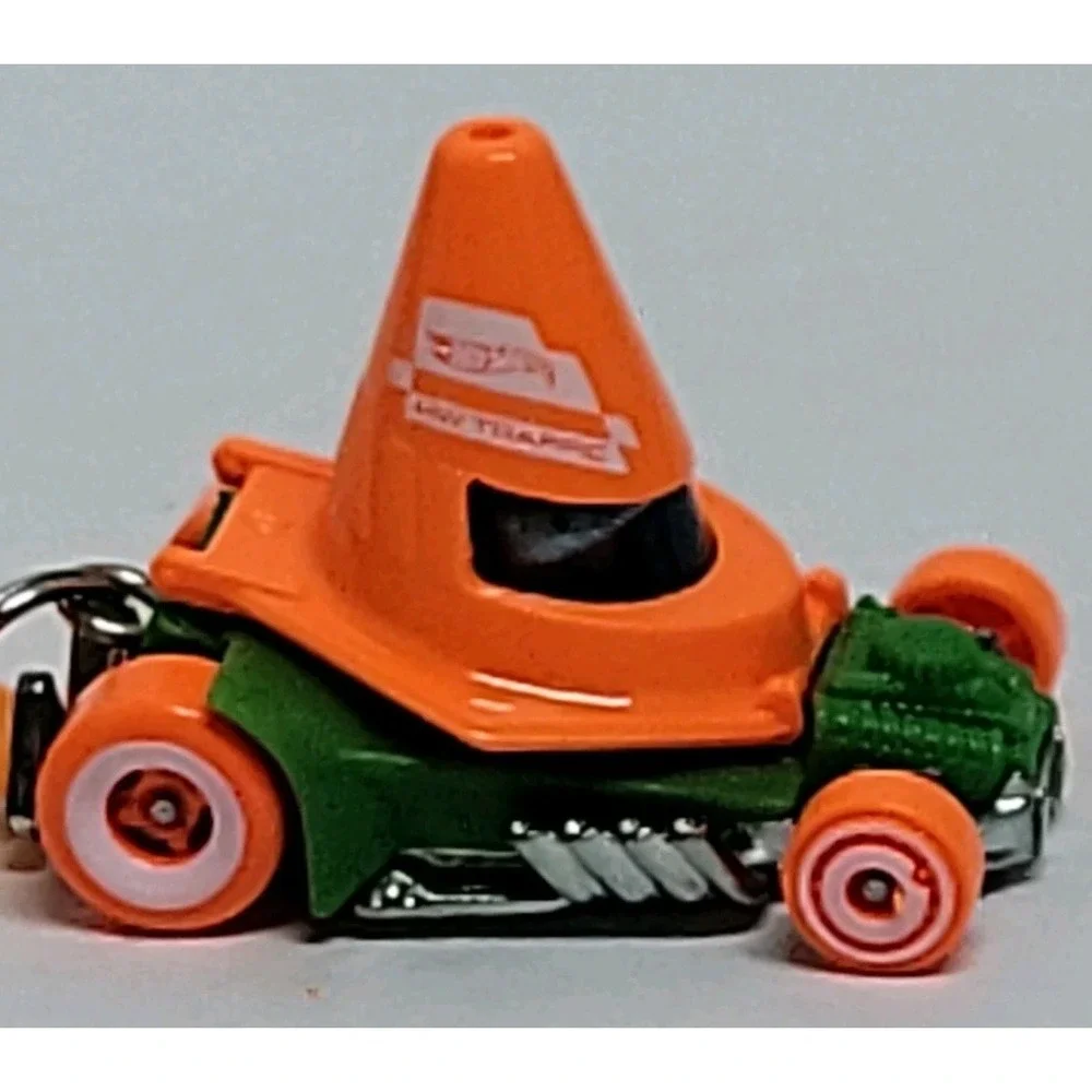 Hot Wheels Cone Shaker Orange Diecast 1:64 Custom Keychain